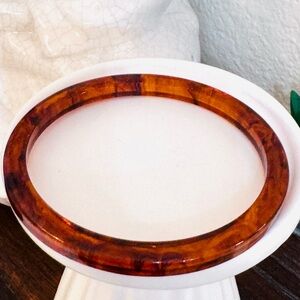 Vintage Bakelite Amber / Rootbeer Bangle- tested